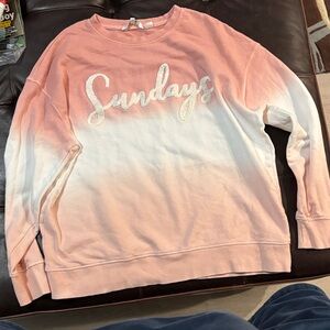 Shiraleah Pink and White Ombre Sweatshirt